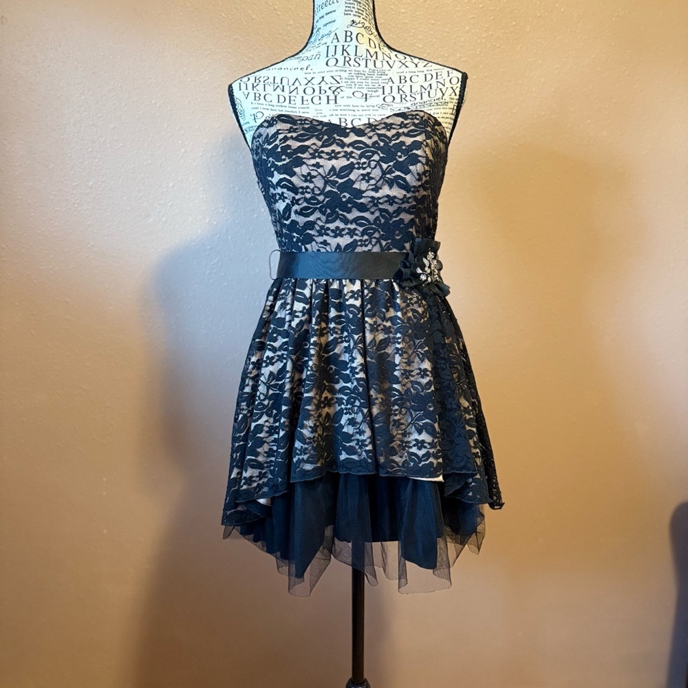 Bwear Black and Tan Lace Dress